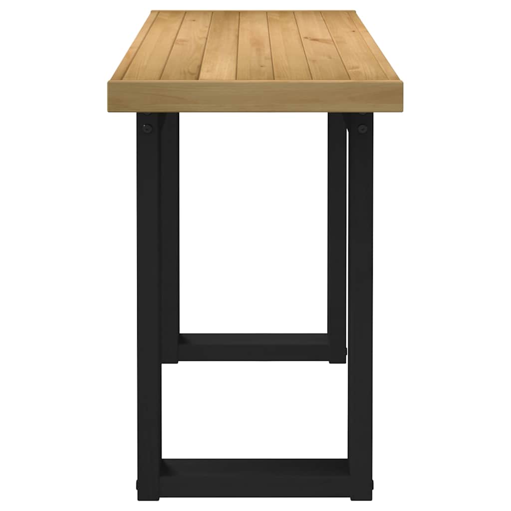skrivebord NOAIN U-formede ben 120x50x75cm massivt træ fyrretræ