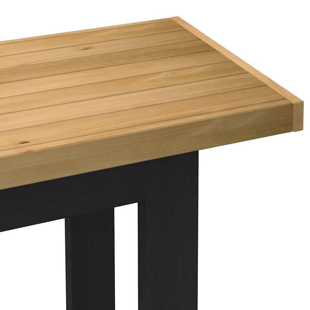 skrivebord NOAIN U-formede ben 120x50x75cm massivt træ fyrretræ