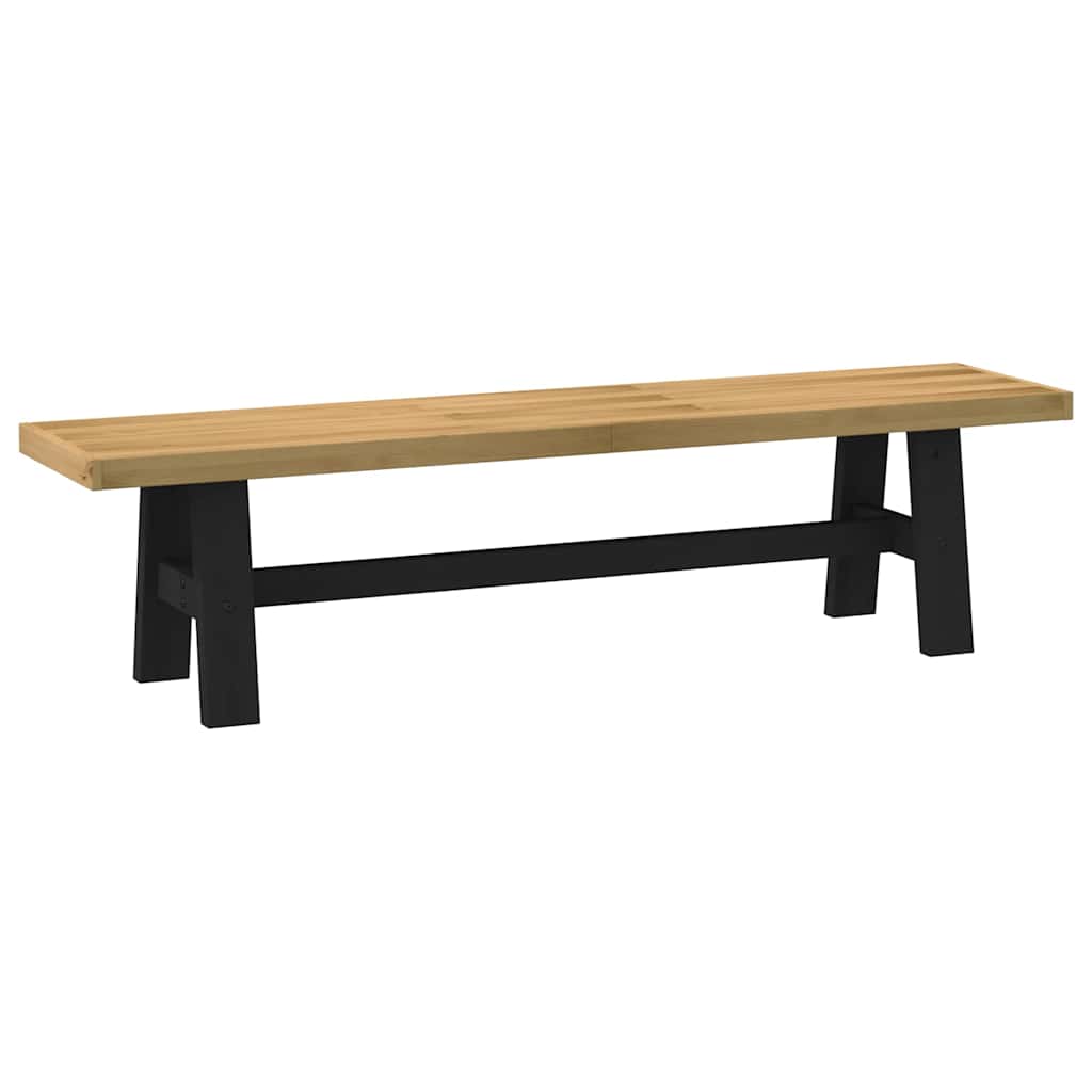 spisebænk NOAIN A-formede ben 180x40x45 cm massivt træ fyrretræ