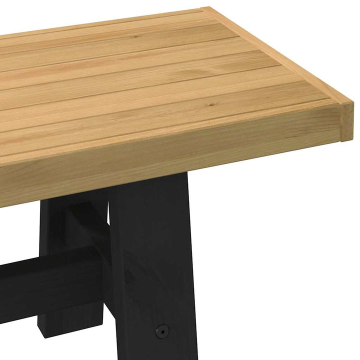 spisebænk NOAIN A-formede ben 180x40x45 cm massivt træ fyrretræ
