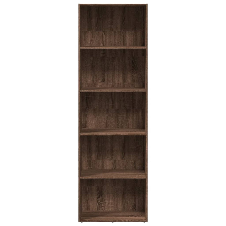 bogreol 60x30x189 cm konstrueret træ brun egetræsfarve