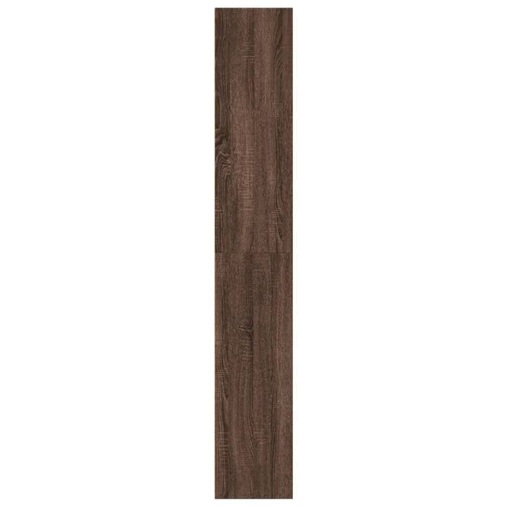 bogreol 60x30x189 cm konstrueret træ brun egetræsfarve