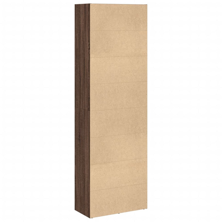 bogreol 60x30x189 cm konstrueret træ brun egetræsfarve
