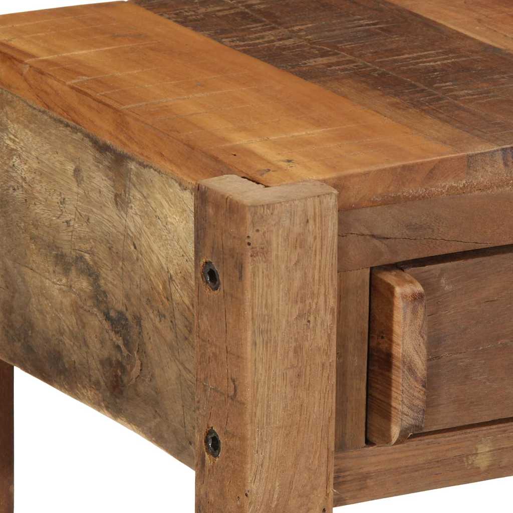 Konsolbord med skuffe Brun 107 x 33 x 76 cm Massivt genbrugstræ