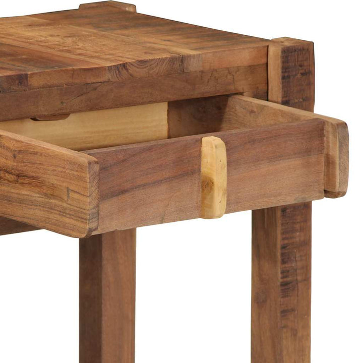 Konsolbord med skuffe Brun 107 x 33 x 76 cm Massivt genbrugstræ