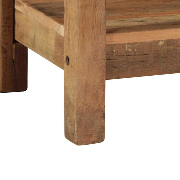 Konsolbord med skuffe Brun 107 x 33 x 76 cm Massivt genbrugstræ