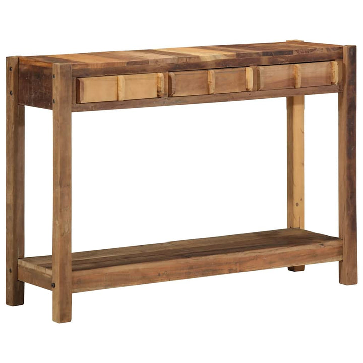 Konsolbord med skuffe Brun 107 x 33 x 76 cm Massivt genbrugstræ