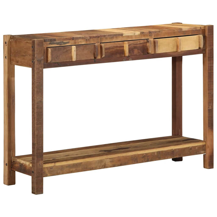 Konsolbord med skuffe Brun 107 x 33 x 76 cm Massivt genbrugstræ