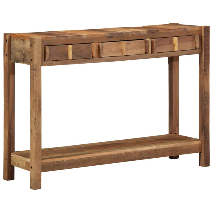 Konsolbord med skuffe Brun 107 x 33 x 76 cm Massivt genbrugstræ
