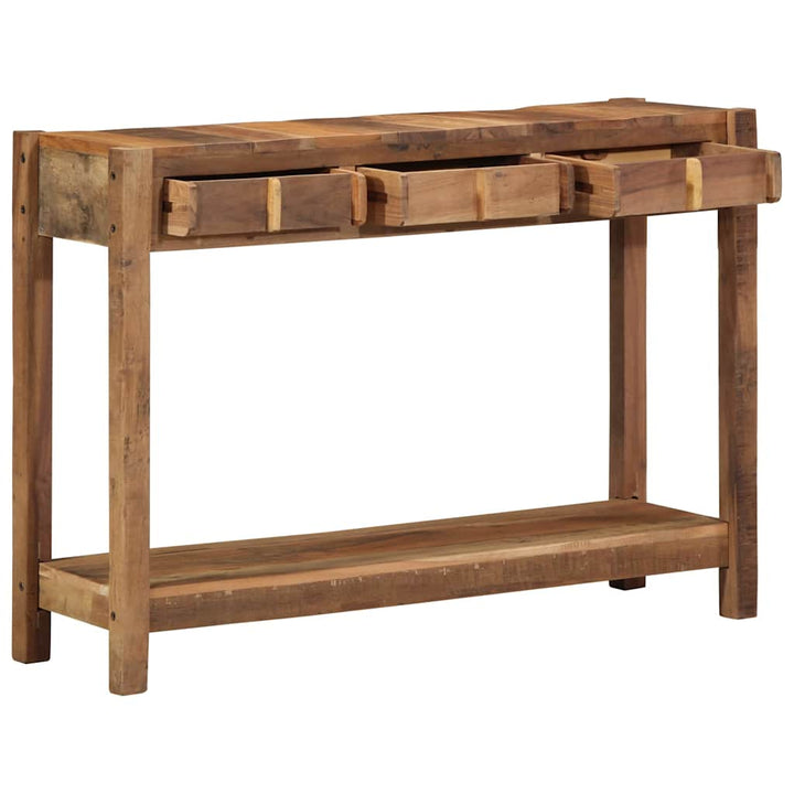 Konsolbord med skuffe Brun 107 x 33 x 76 cm Massivt genbrugstræ