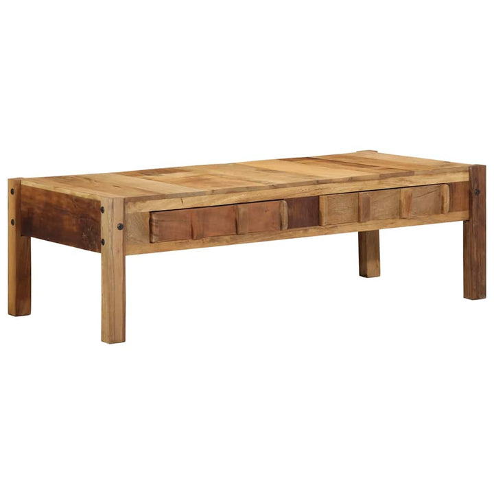 Sofabord med skuffe Brun 110 x 55 x 35 cm Massivt genbrugstræ