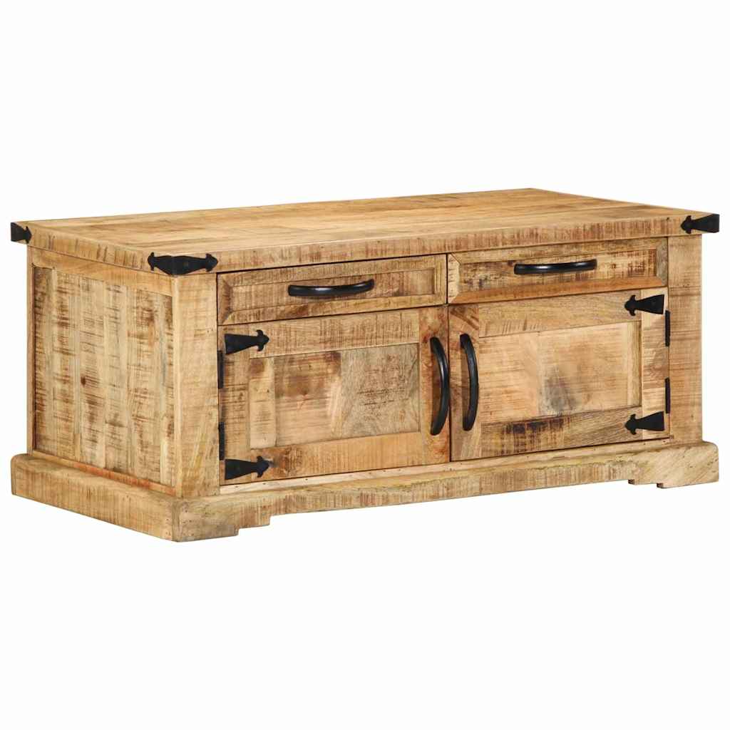 Sofabord med skuffe Brun 90 x 50 x 40 cm Massivt mangotræ
