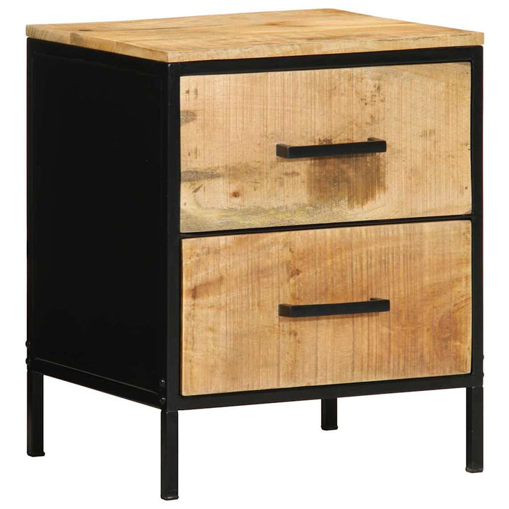 Natskab 2 pcs Brun og sort 40 x 35 x 50 cm Massivt mangotræ