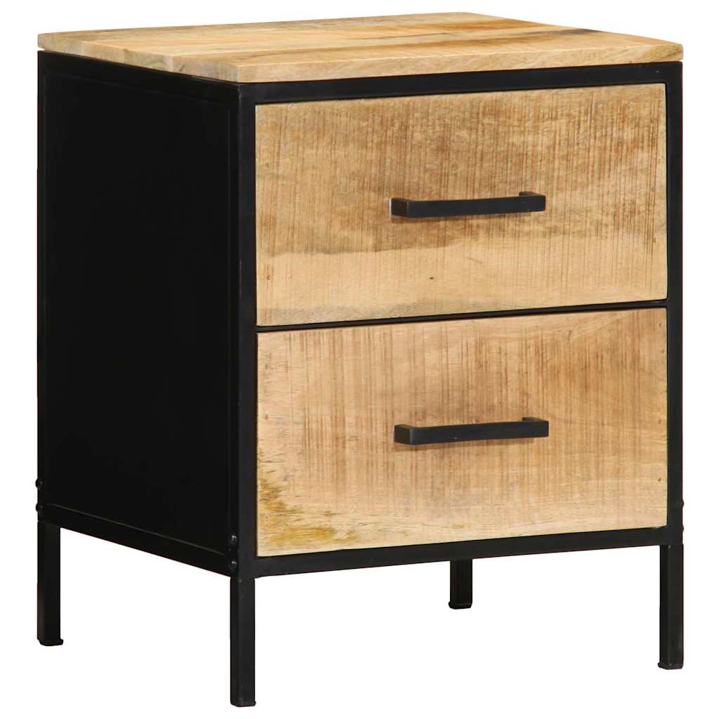 Natskab 2 pcs Brun og sort 40 x 35 x 50 cm Massivt mangotræ