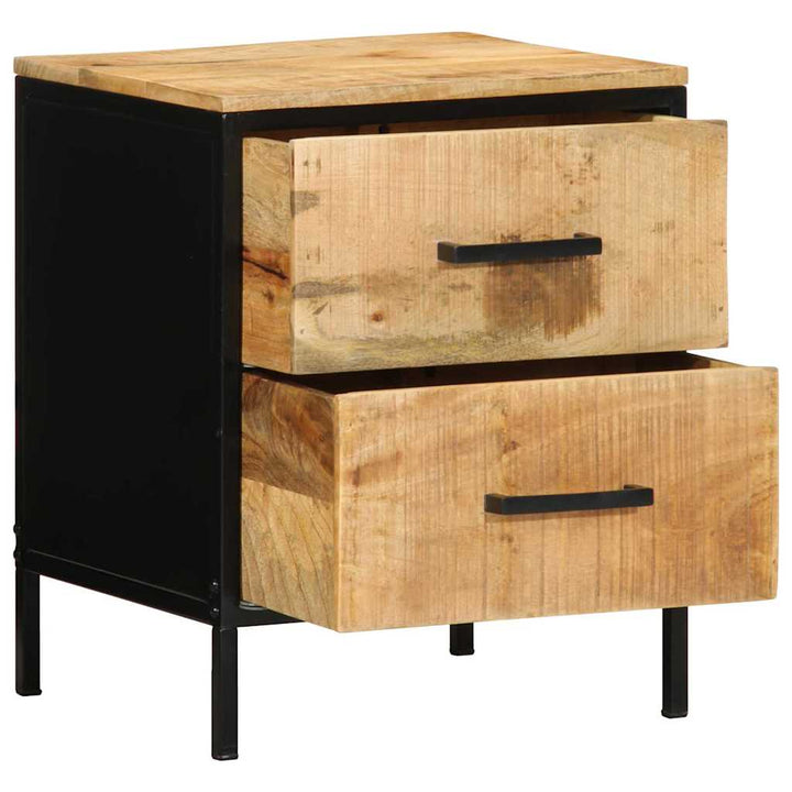 Natskab 2 pcs Brun og sort 40 x 35 x 50 cm Massivt mangotræ