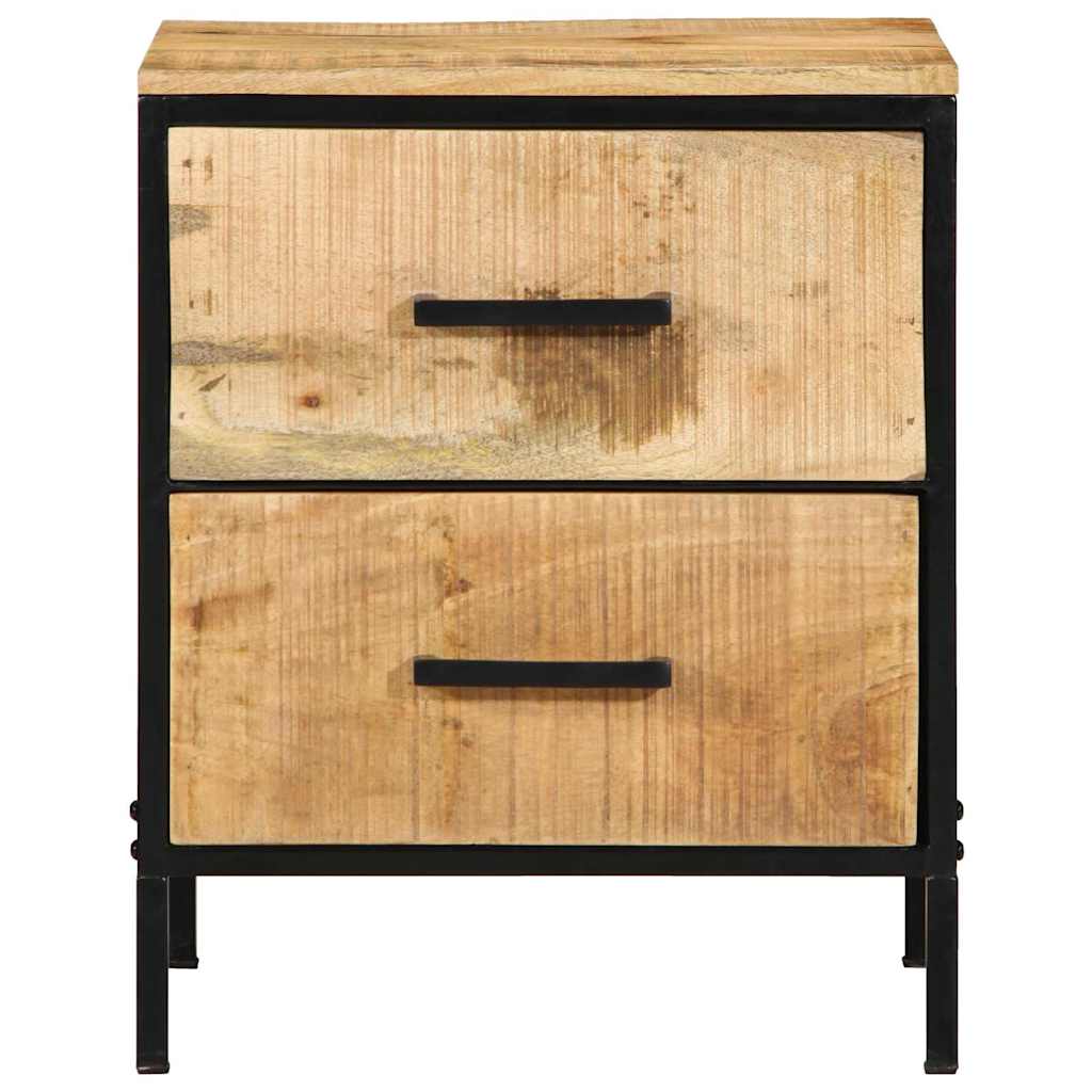 Natskab 2 pcs Brun og sort 40 x 35 x 50 cm Massivt mangotræ