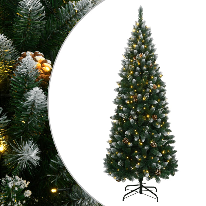 kunstigt juletræ med 300 LED-lys 240 cm