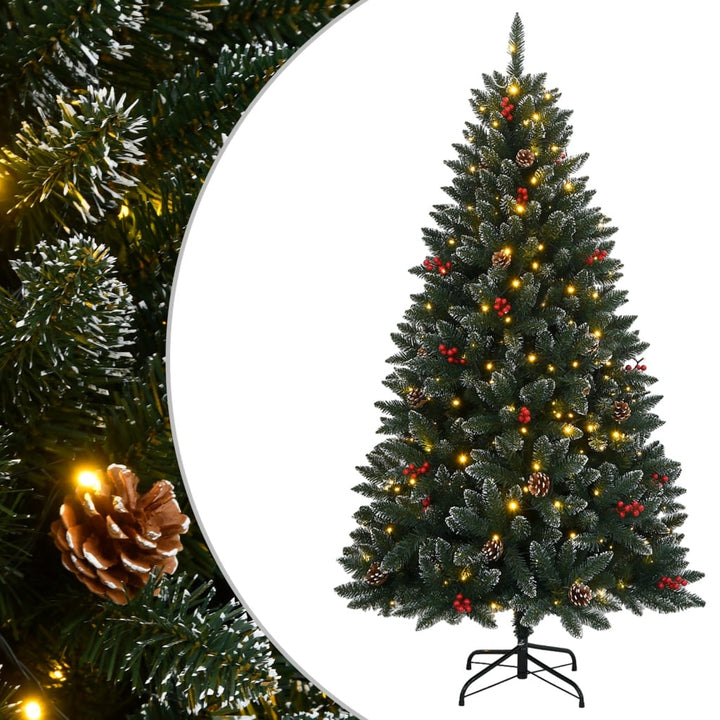 kunstigt juletræ med 300 LED-lys 180 cm