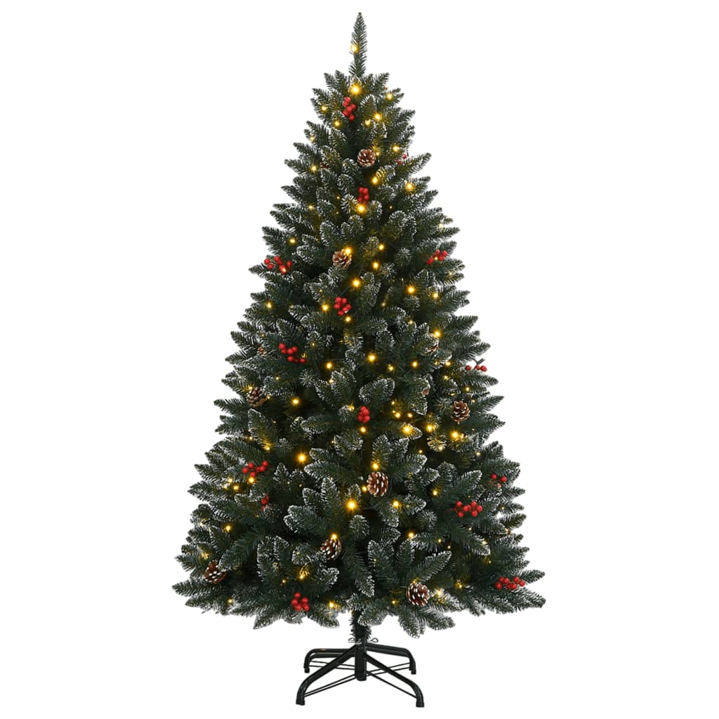 kunstigt juletræ med 300 LED-lys 180 cm