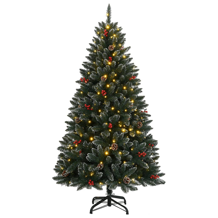 kunstigt juletræ med 300 LED-lys 180 cm