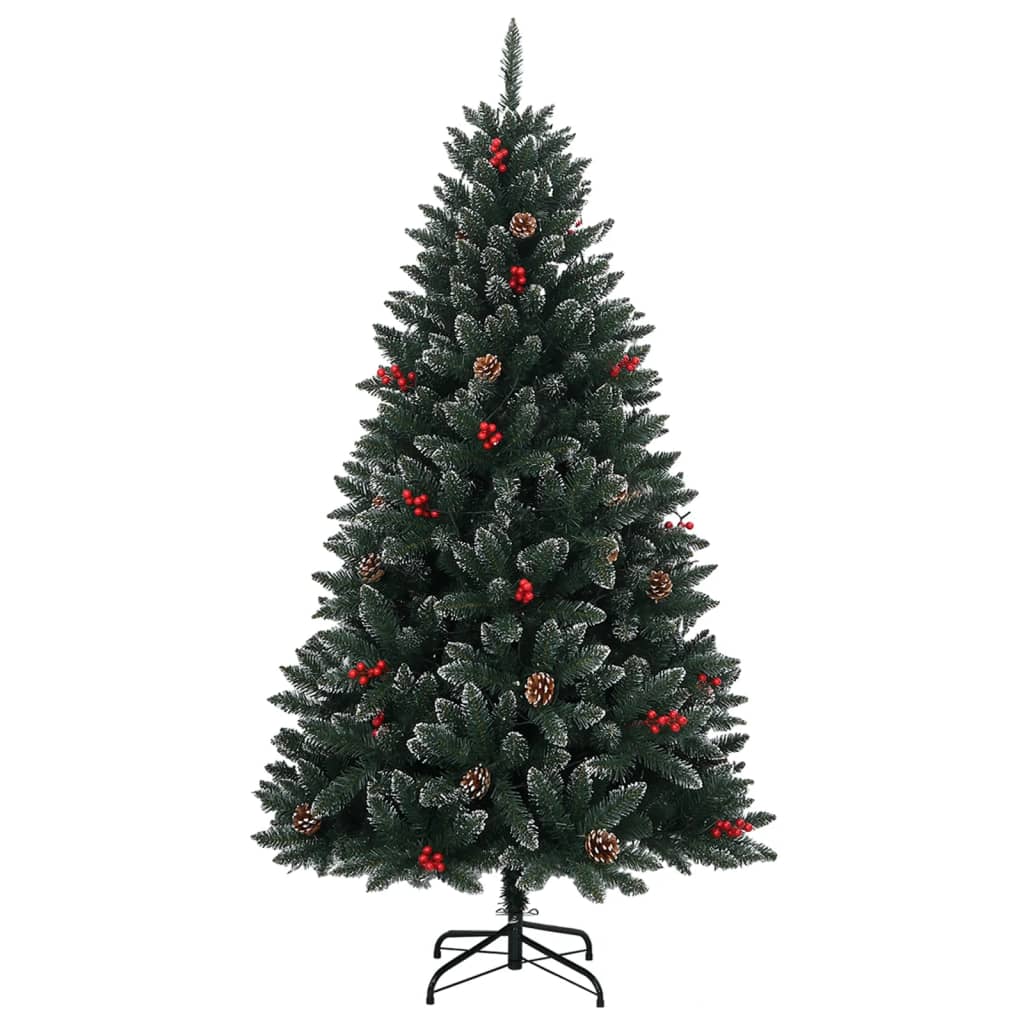 kunstigt juletræ med 300 LED-lys 210 cm
