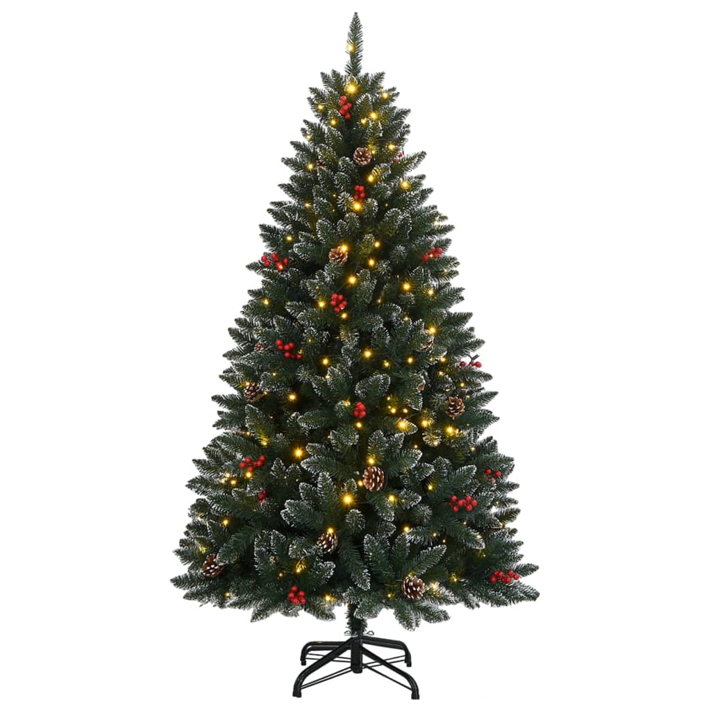 kunstigt juletræ med 300 LED-lys 240 cm
