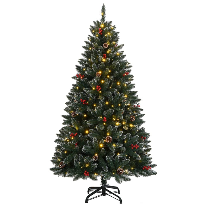 kunstigt juletræ med 300 LED-lys 240 cm