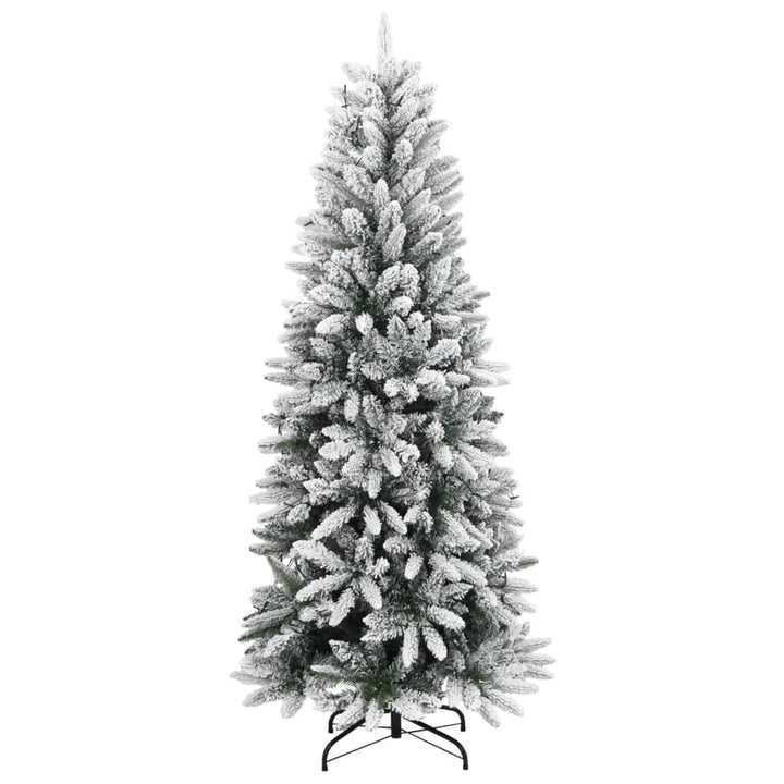 kunstigt juletræ med 300 LED'er og sne 180 cm
