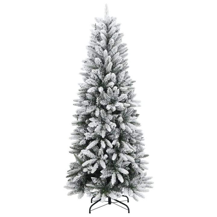 kunstigt juletræ med 300 LED'er og sne 240 cm