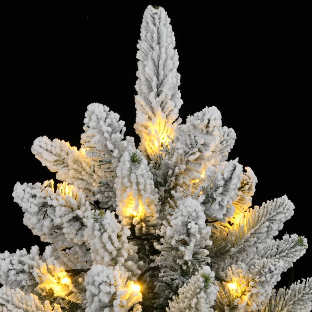 kunstigt juletræ med 300 LED'er og sne 240 cm