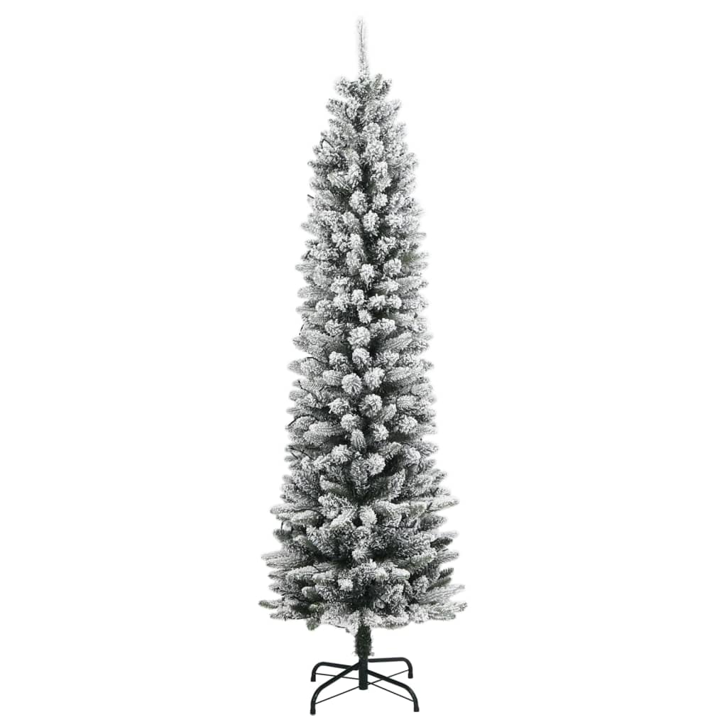kunstigt juletræ med 300 LED'er og sne 180 cm