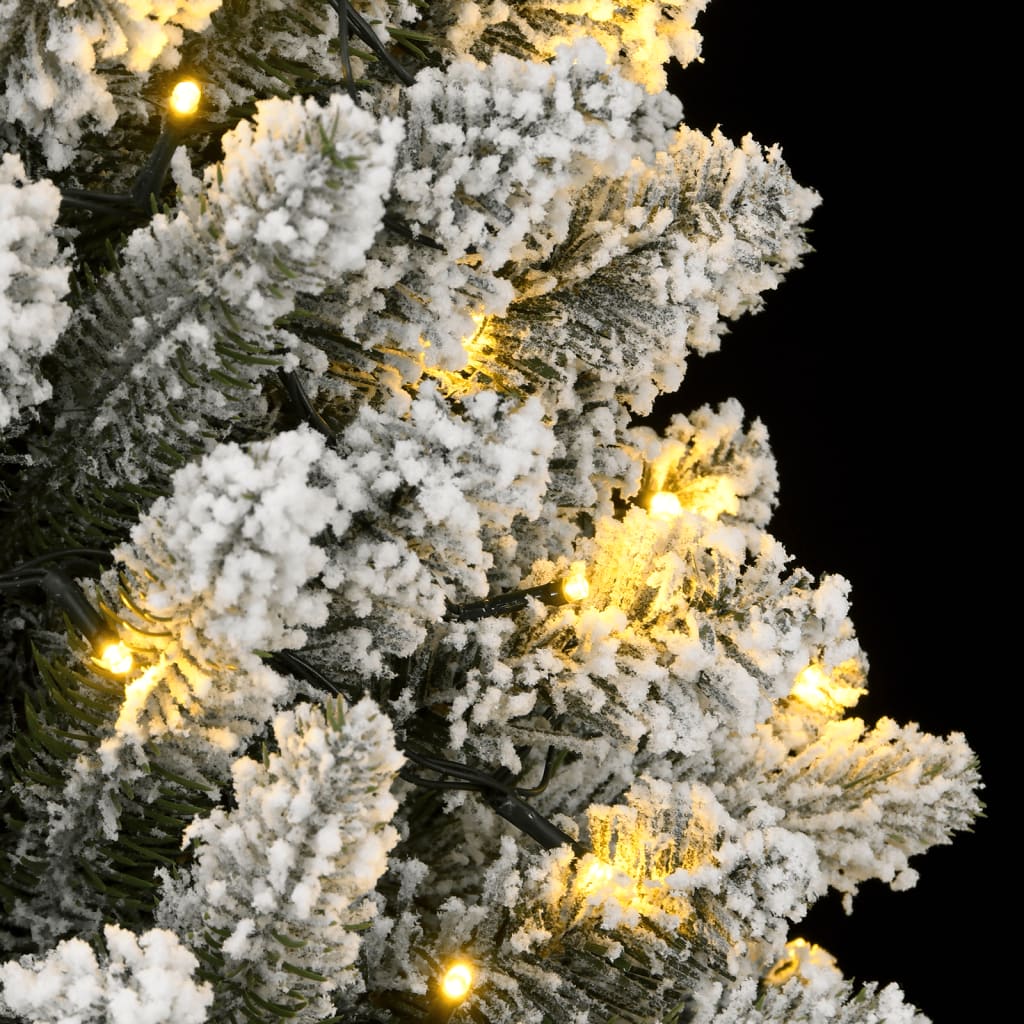 kunstigt juletræ med 300 LED'er og sne 180 cm