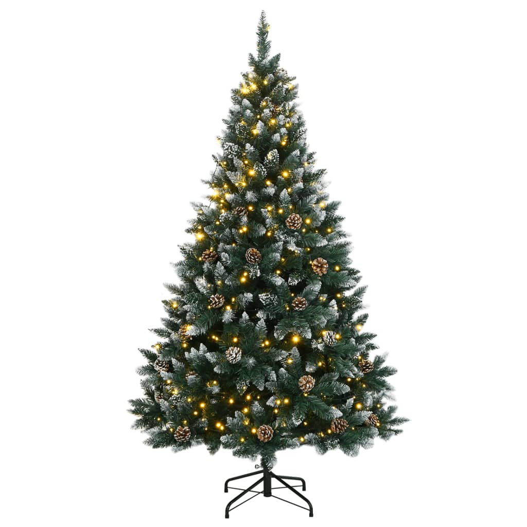 kunstigt juletræ med 300 LED-lys 180 cm