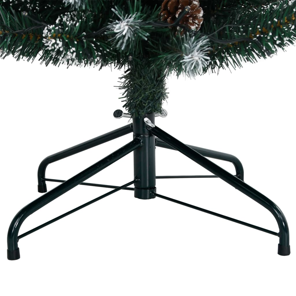 kunstigt smalt juletræ med 300 LED-lys 240 cm