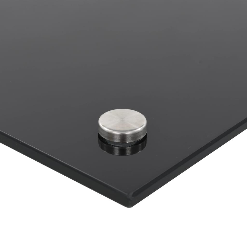 stænkplader 2 stk. 70x60 cm hærdet glas sort