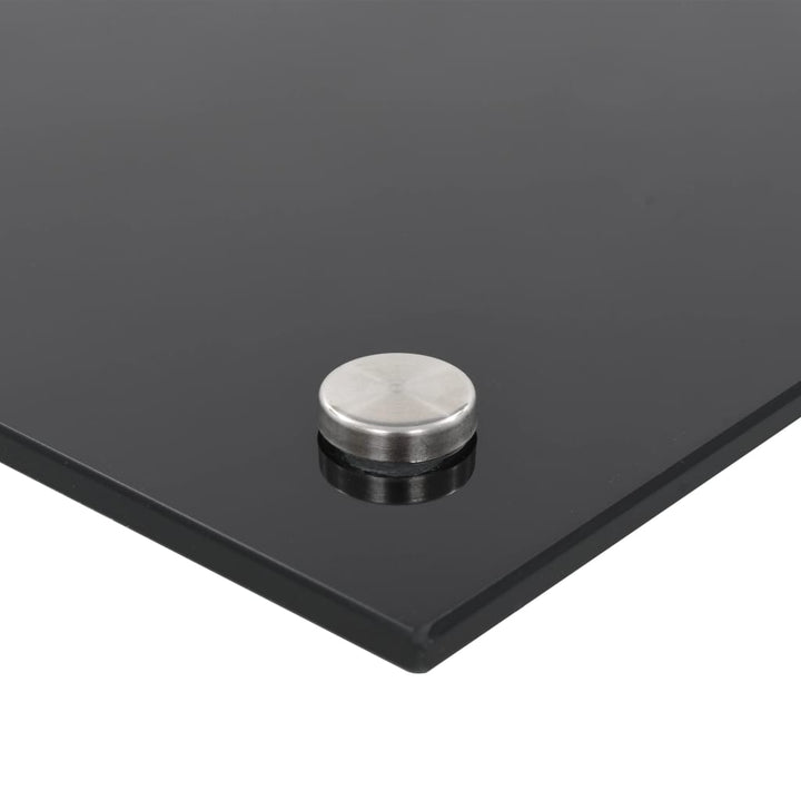 stænkplader 2 stk. 70x60 cm hærdet glas sort