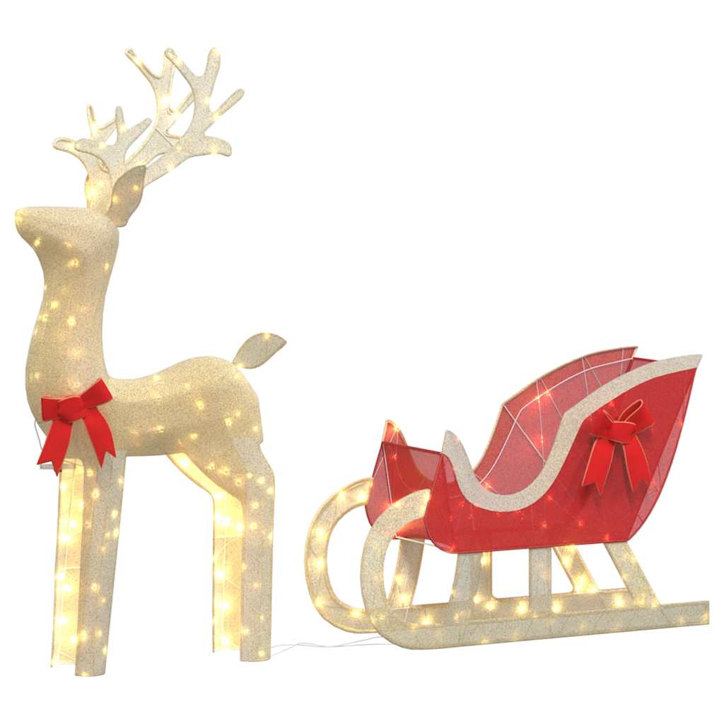 juledekoration rensdyr og kane 100 LED'er varm hvid