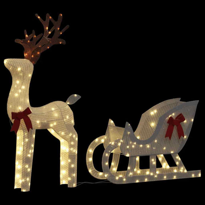 juledekoration rensdyr og kane 100 LED'er koldhvid
