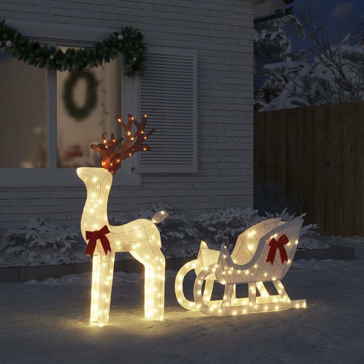 juledekoration rensdyr og kane 100 LED'er koldhvid