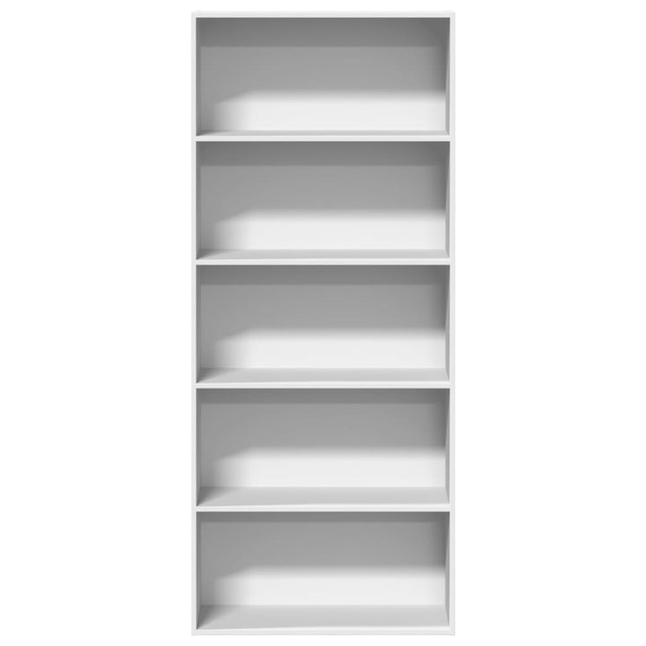 bogreol 80x30x189 cm konstrueret træ hvid