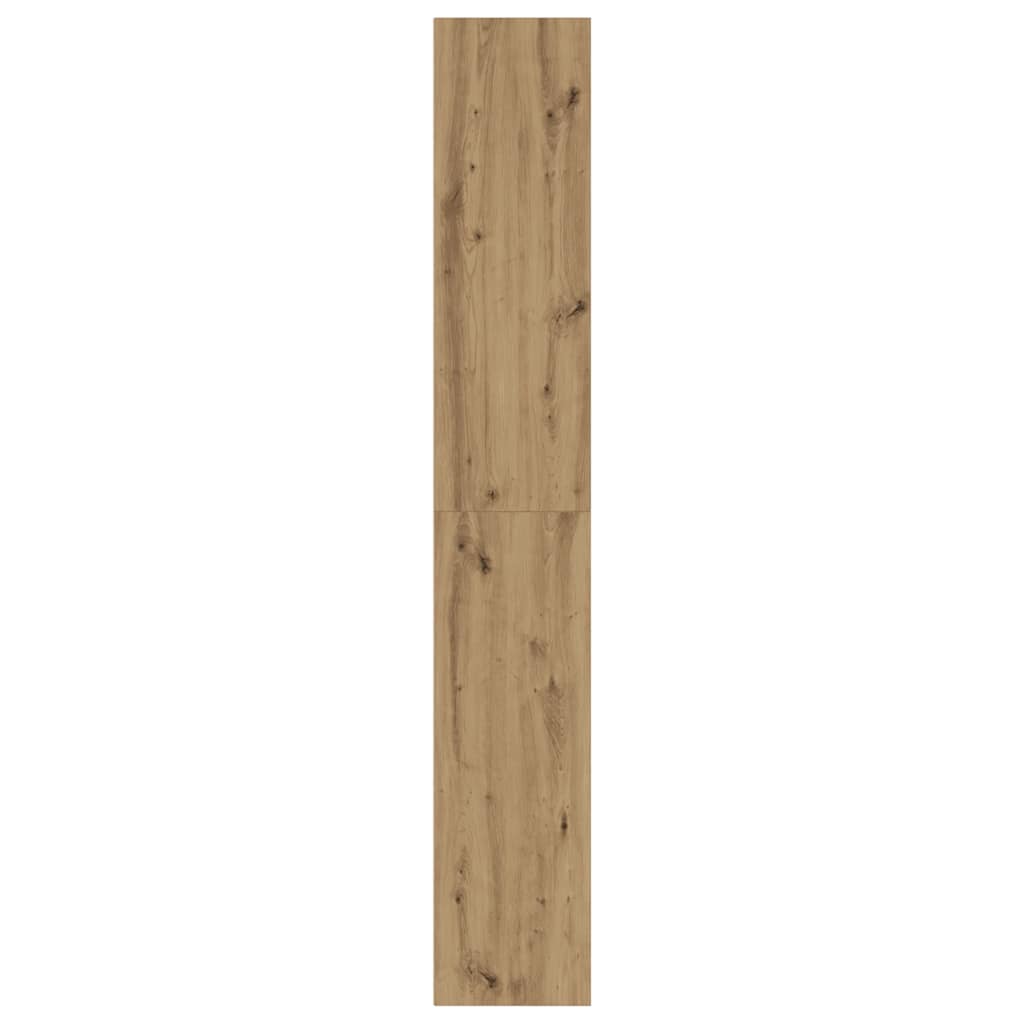 bogreol 80x30x189 cm konstrueret træ egetræsfarve