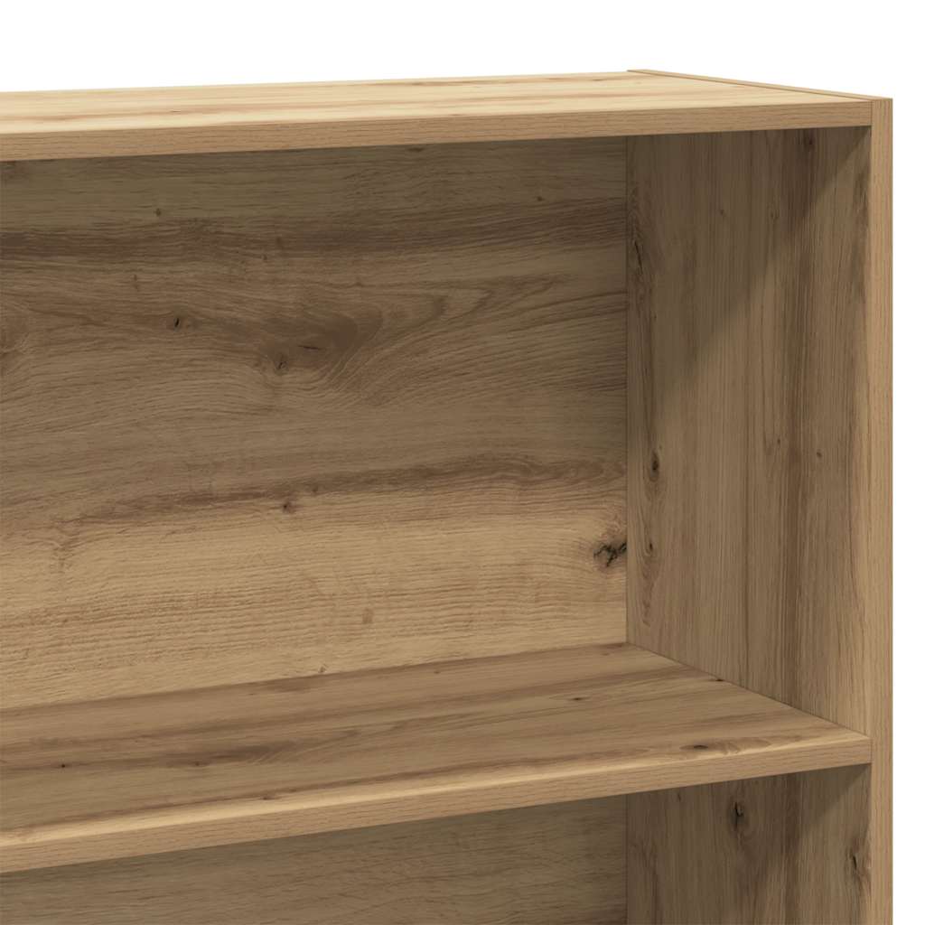 bogreol 80x30x189 cm konstrueret træ egetræsfarve