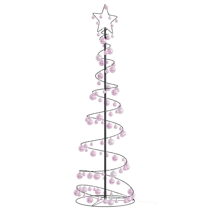 LED-juletræ med kugler 120 LED'er 180 cm varmt hvidt lys