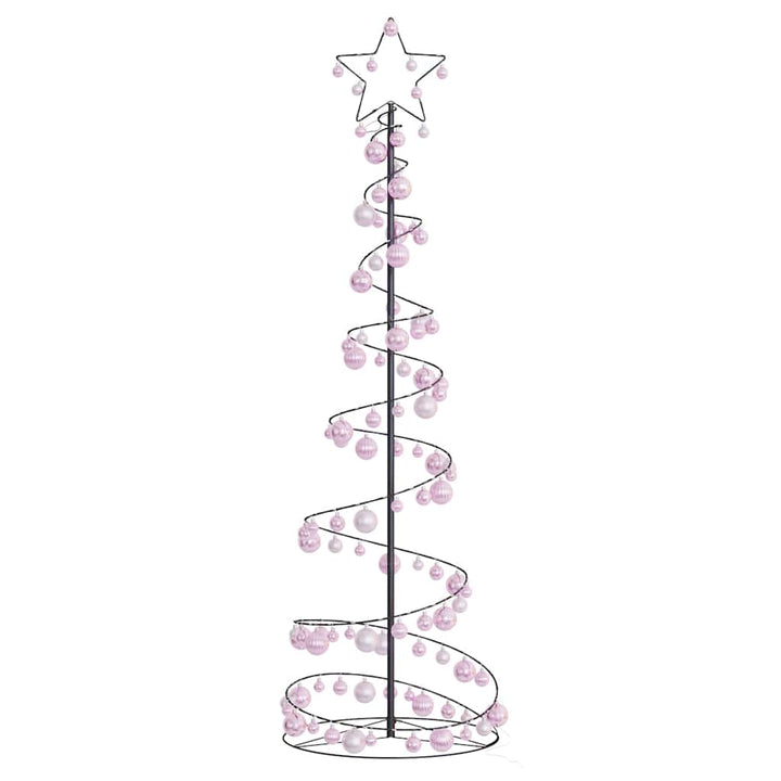 LED-juletræ med kugler 120 LED'er 180 cm varmt hvidt lys