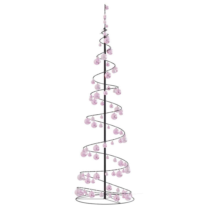 LED-juletræ med kugler 120 LED'er 180 cm varmt hvidt lys