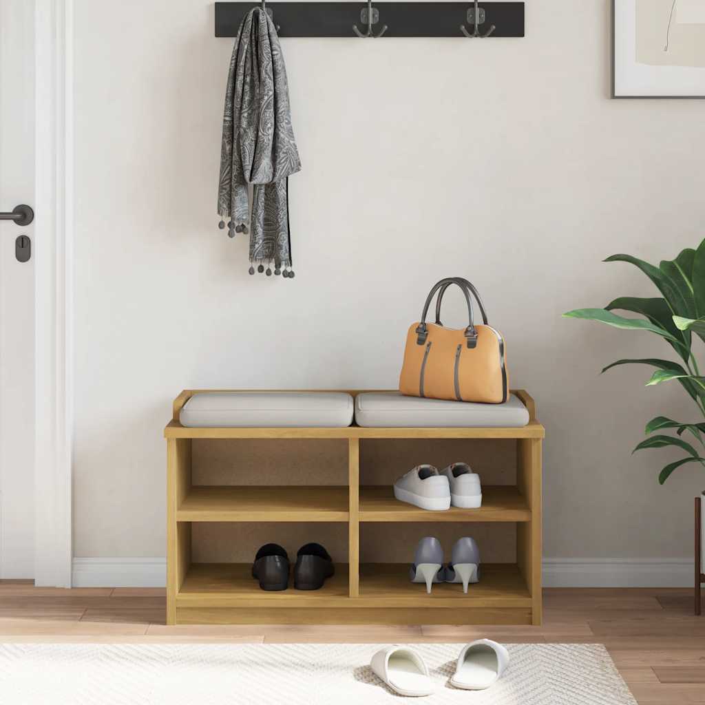 entrébænk SANDNES 87x40x50 cm massivt fyrretræ
