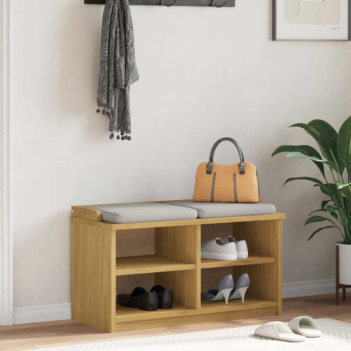entrébænk SANDNES 87x40x50 cm massivt fyrretræ