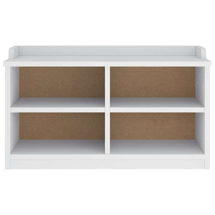 entrébænk SANDNES 87x40x50 cm massivt fyrretræ hvid