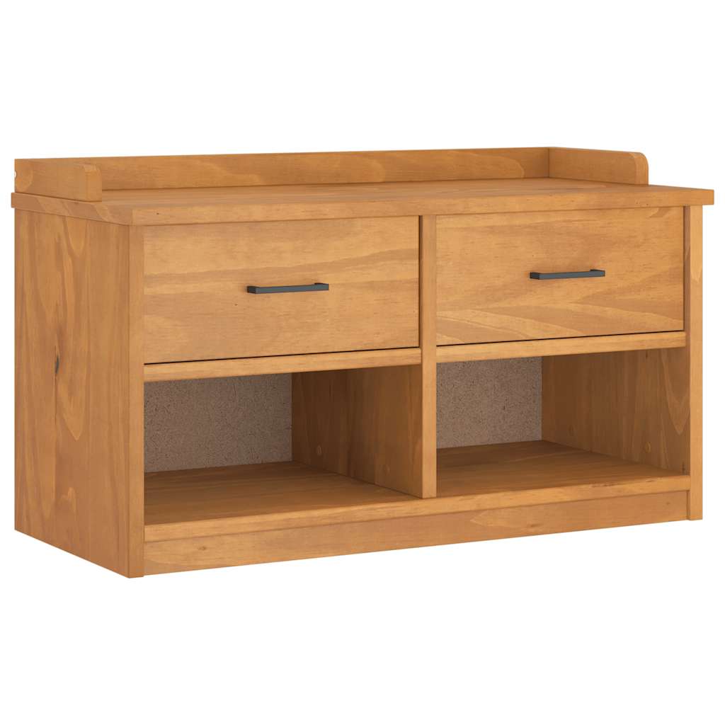 entrébænk SANDNES 87x40x50 cm massivt fyrretræ