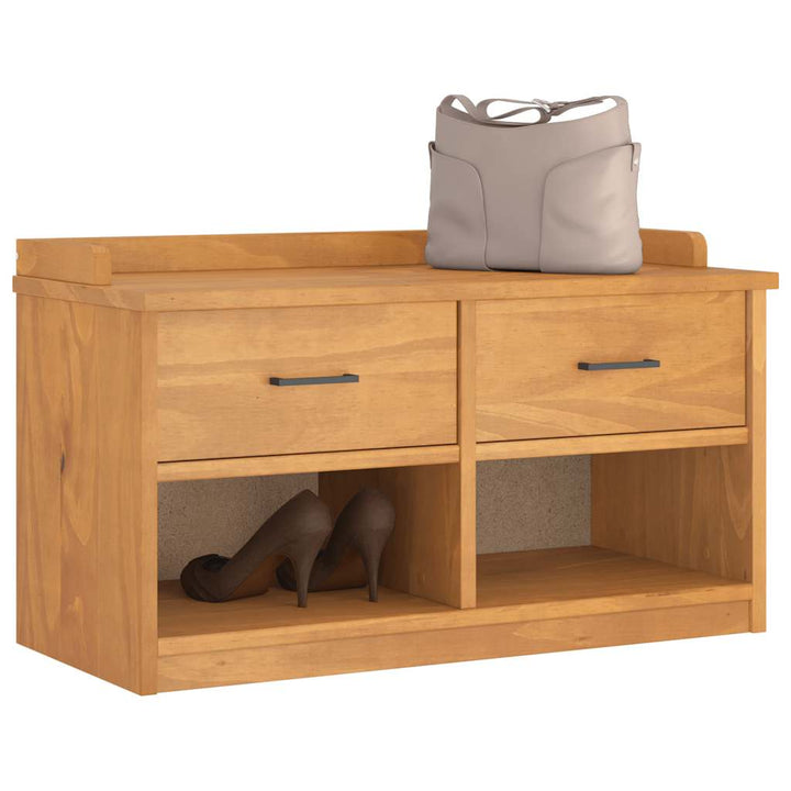 entrébænk SANDNES 87x40x50 cm massivt fyrretræ